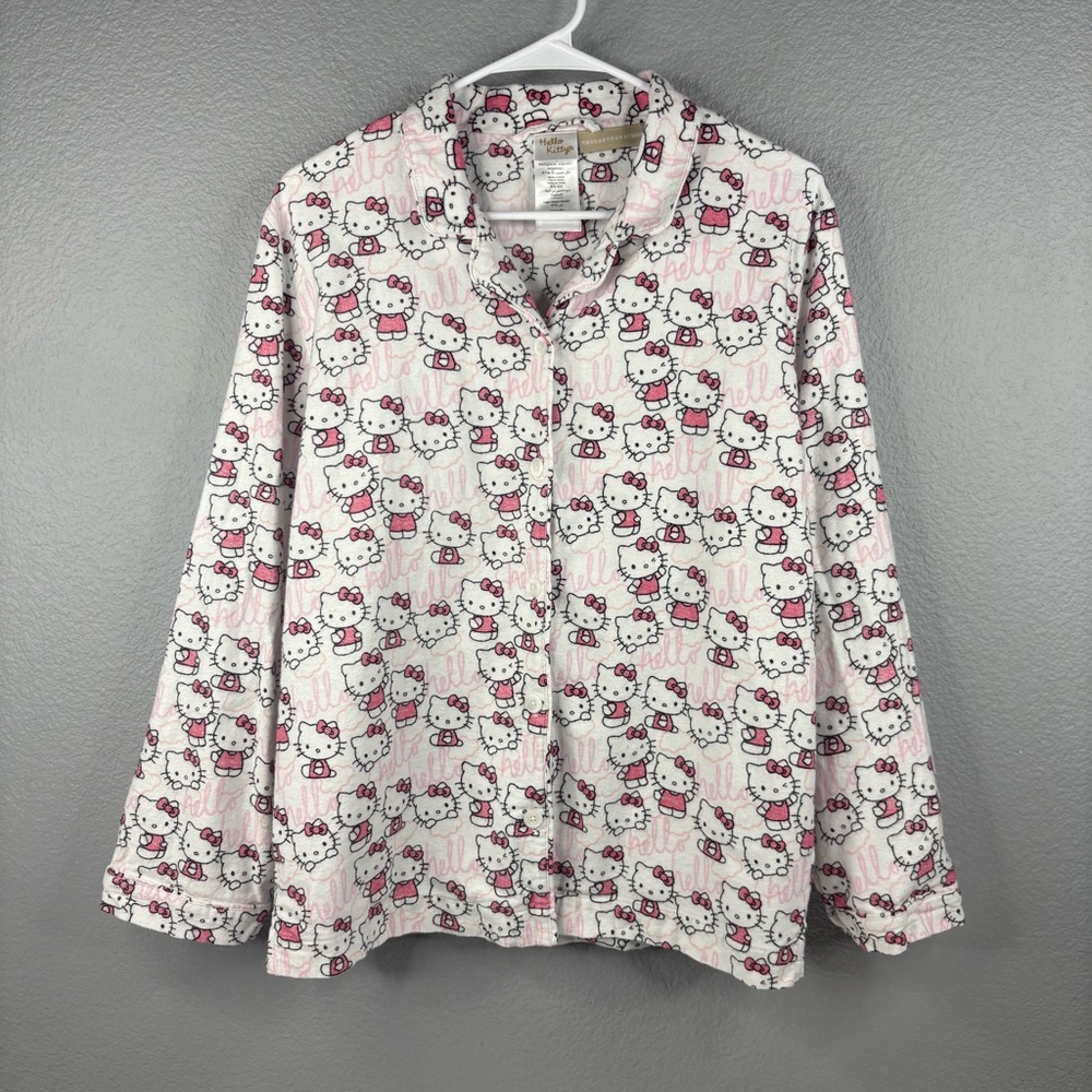 Hello Kitty Organic Flannel Pajama Set Pottery Barn Teen - Picture 4 of 16